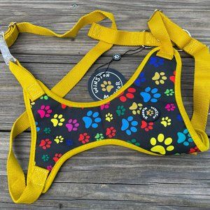 Winston Manner Golden Yellow Dog Leash Harness Paw